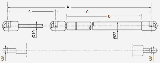 10x22 Lift Supports