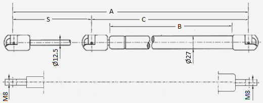 12x27 Steel Lift Supports