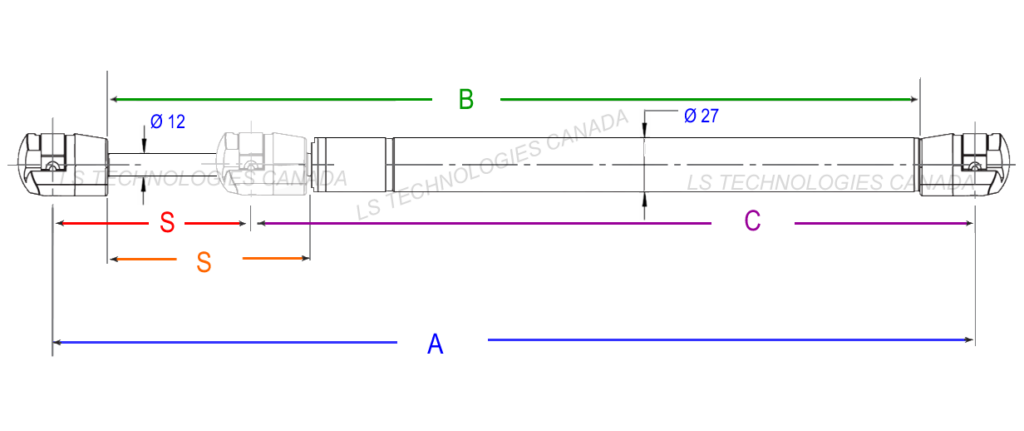 12x27 steel gas spring